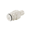 High Temp Plastic Male QD - W/ Shutoff Valve  1/2" Barb